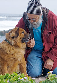 man and dog